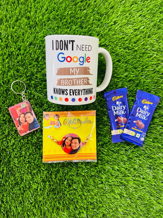 Rakshabandhan Mini Hamper with personalised mug + keychain