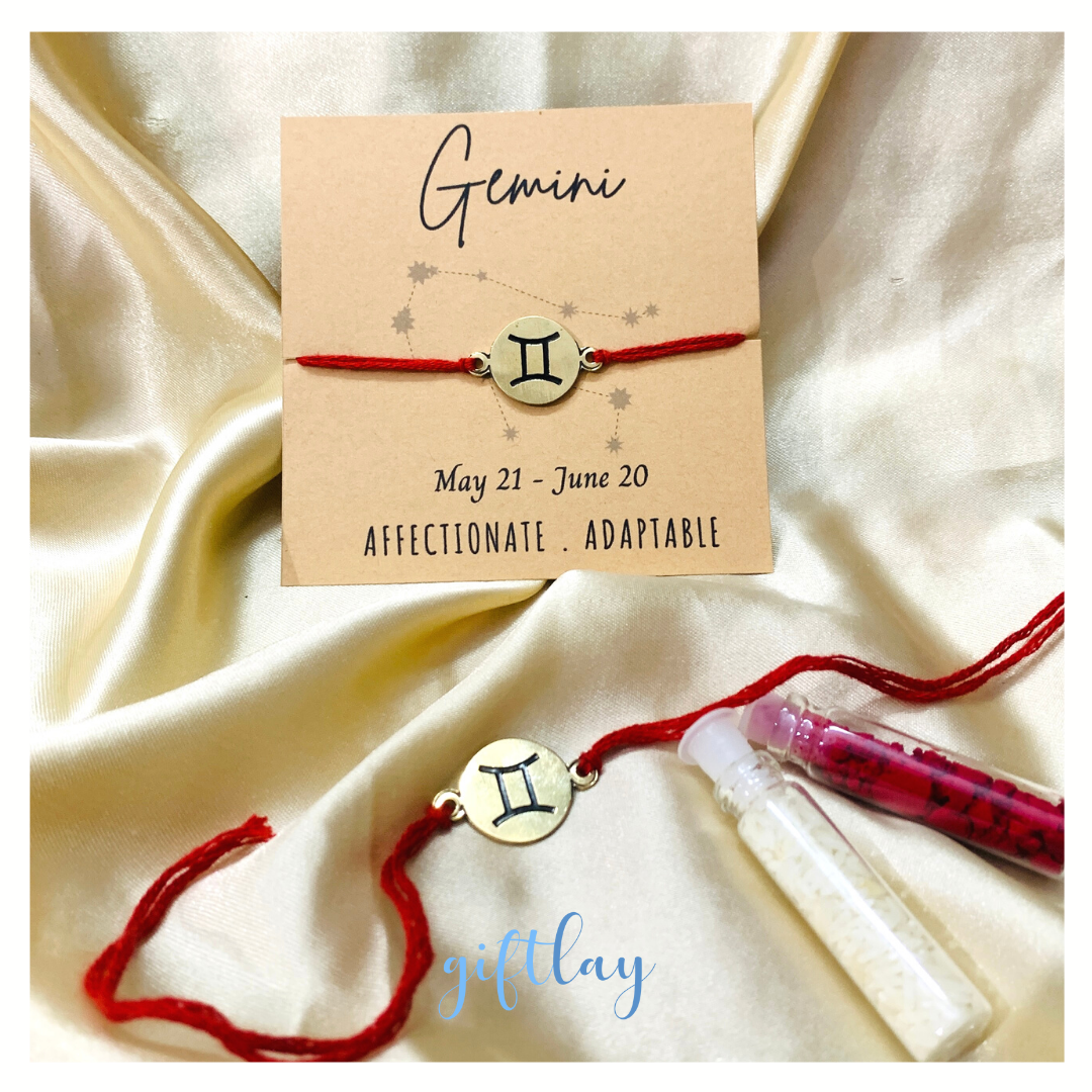 Gemini मिथुन Rashi Rakhi - Zodiac Rakhi Collection