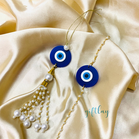 The Evil Eye Collection - Nazar Na Lage Bhaiya Bhabhi Lumba Rakhi Pair