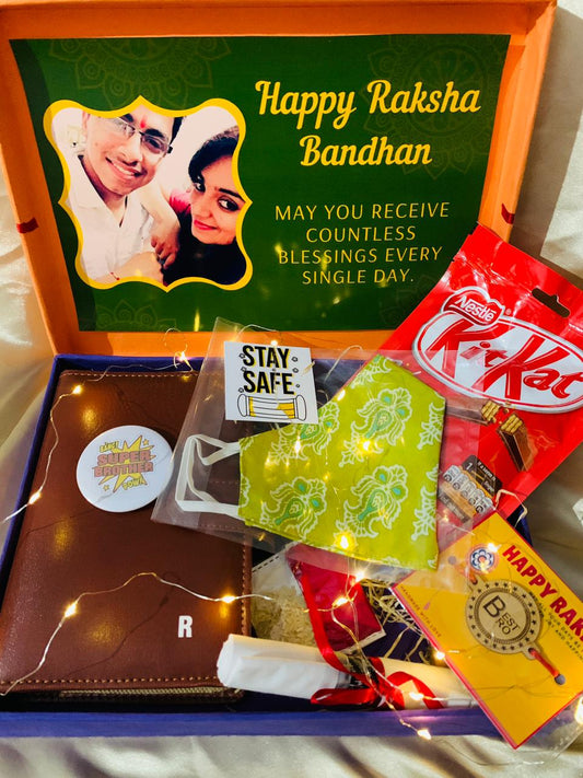 Rakshabandan Special Gift Hamper for Brother with faux leather diary