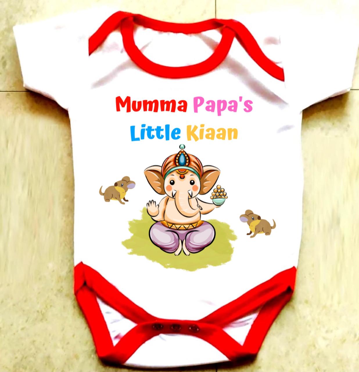 Ganesh Chaturthi Special Baby Rompers for First Ganesh Chaturthi Celebration