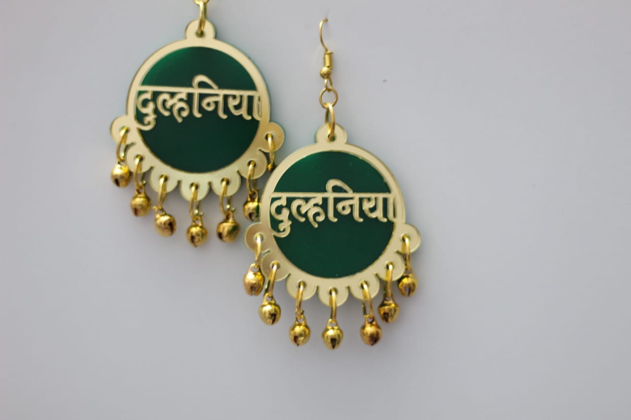 Customised Earrings  Dulhania Maang Tikka with Ghungroo  Krafted with  Happiness