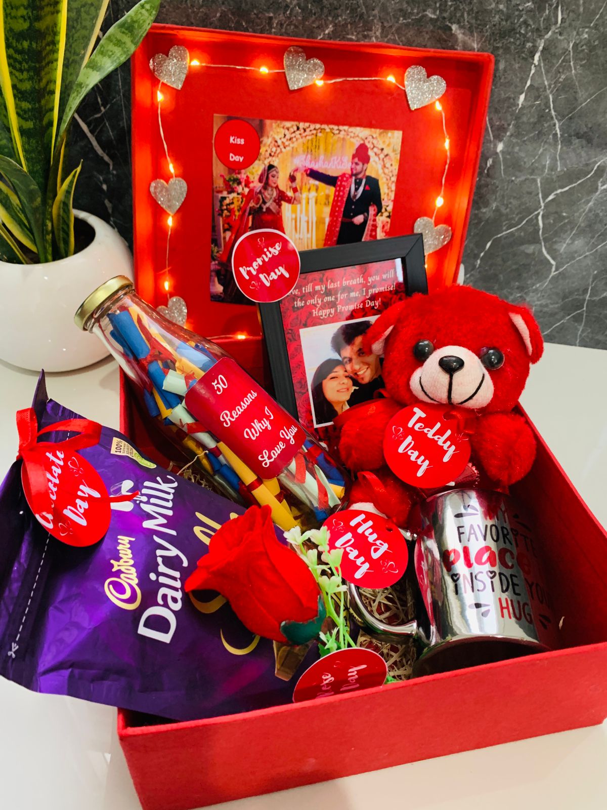 The big red love box with spotify love frame