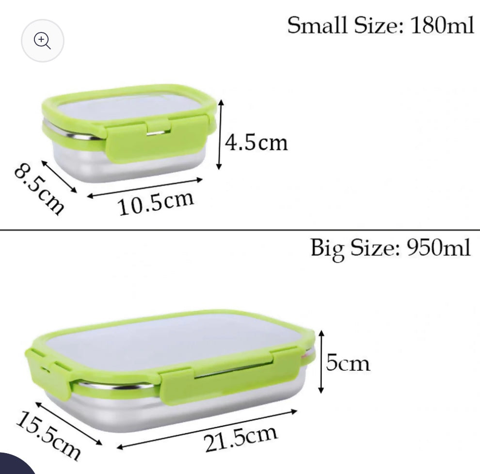 Personalised steel lunch box with name / brand / logo