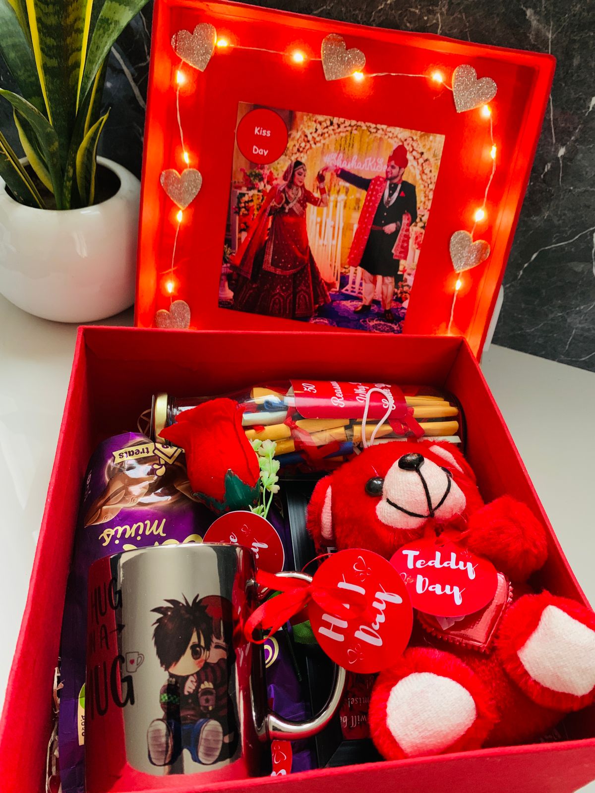 The big red love box with spotify love frame