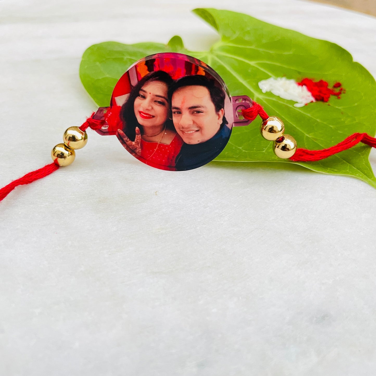 Digital Photo Rakhi | Waterproof photo rakhi for Bhaiya Bhabhi Pair Rakhi