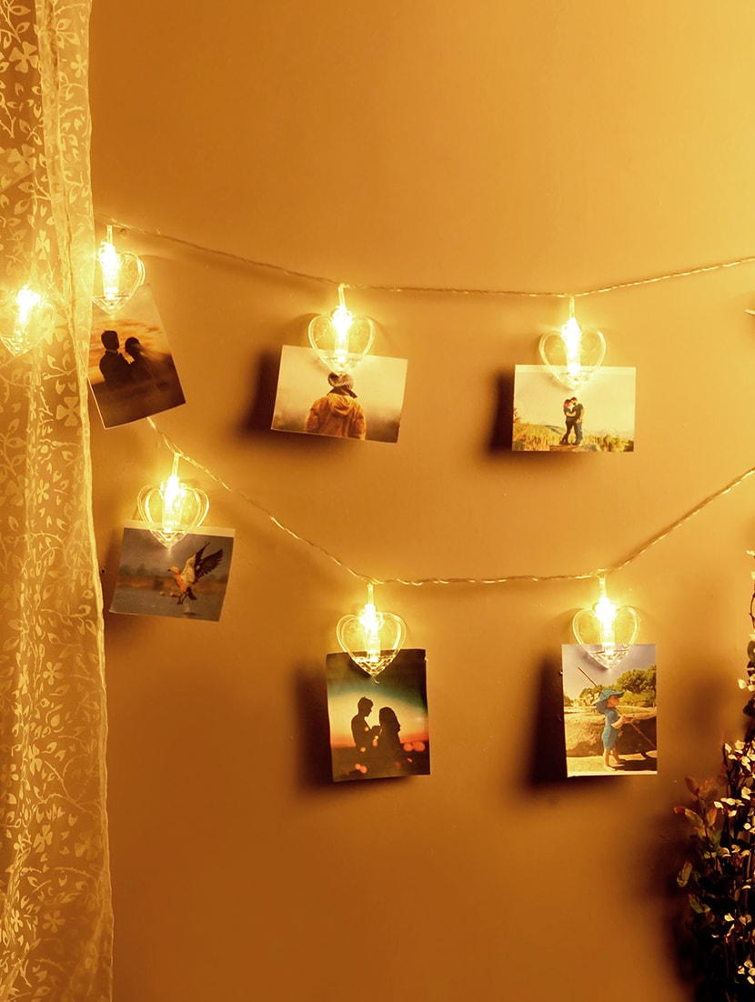 Heart Shape Clip Lights with Photos